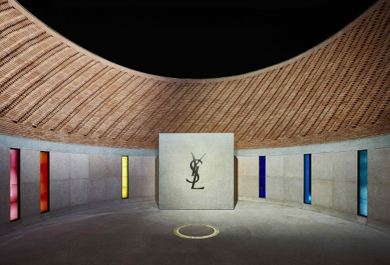 YSL IN CENTER CIRCLE AT NIGHT